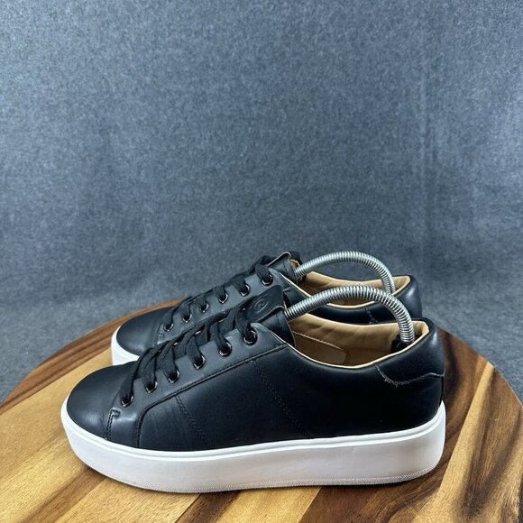 Greats Brooklyn Womens 40 10 The Royale Sneakers Shoes Black Leather Casual - Picture 5 of 11